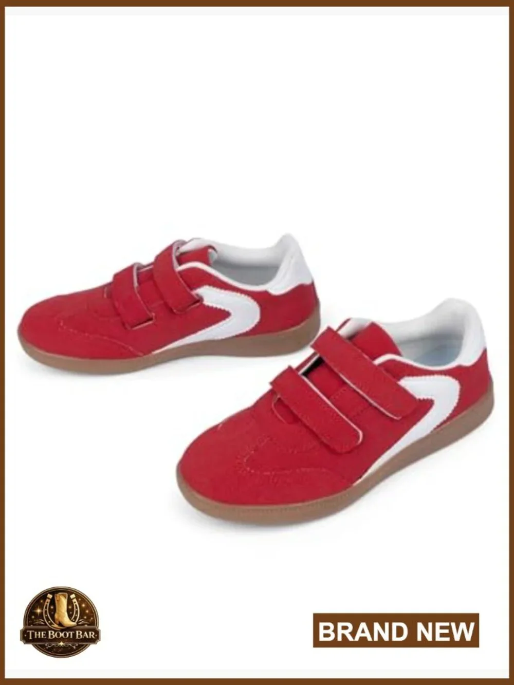Retro Hook & Loop Strap Fashion Sneakers Breathable Casual Walking Tennis Shoes